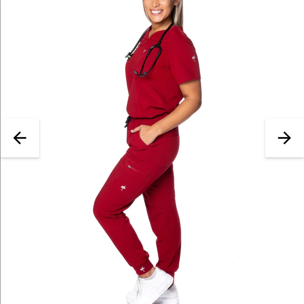 COPY - Mim Scrubs Burgundy Scrub Set